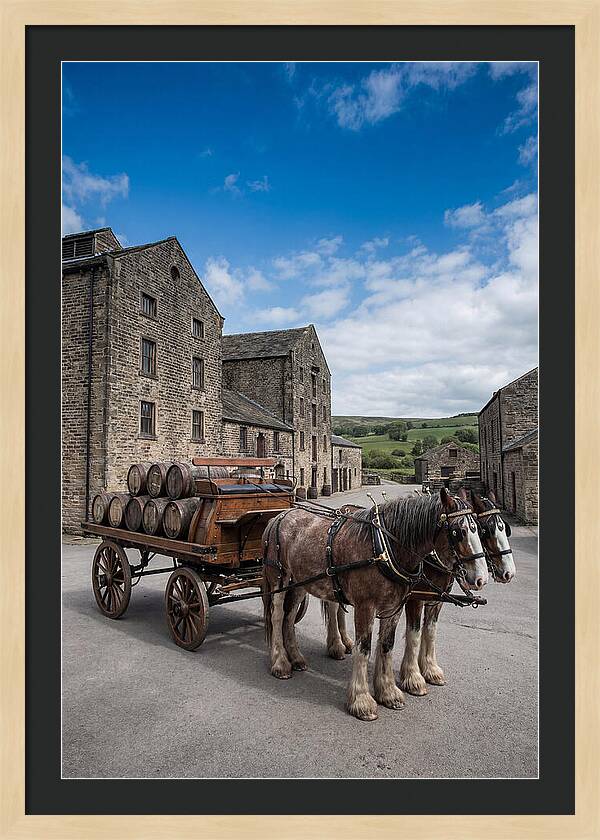 Traditional Horse Drawn Dray Wagon