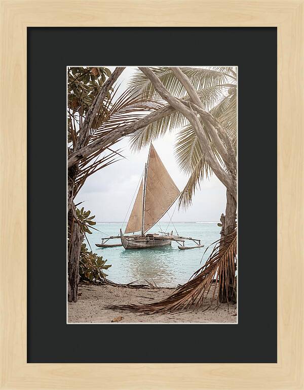 Traditional Outrigger Proa Sailing