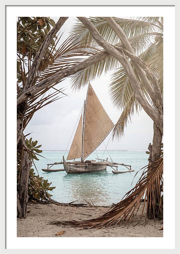 Traditional Outrigger Proa Sailing