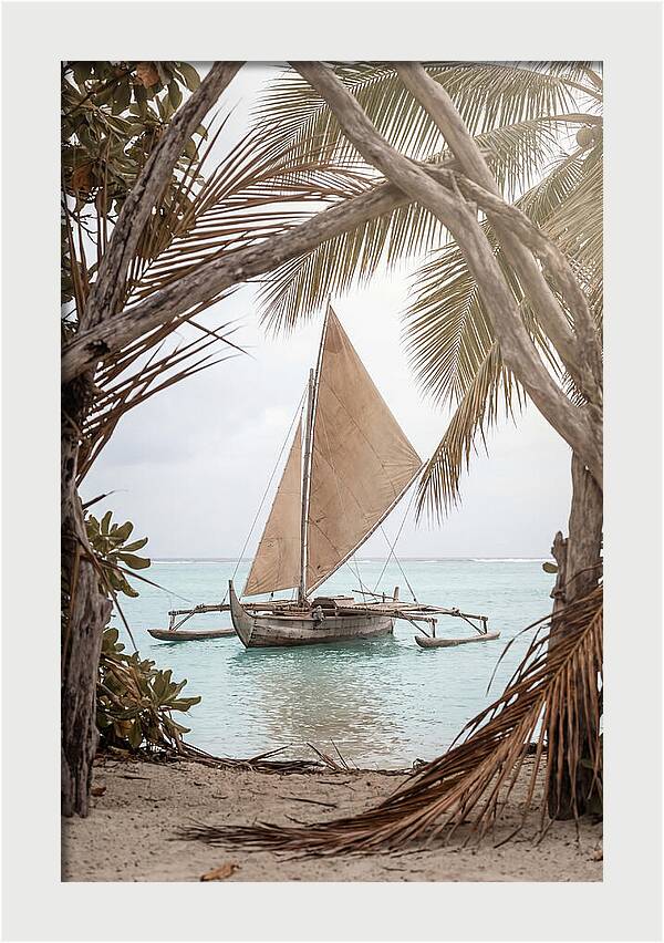 Traditional Outrigger Proa Sailing