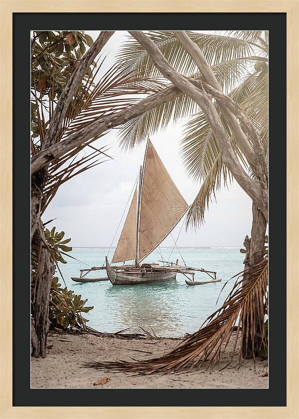 Traditional Outrigger Proa Sailing