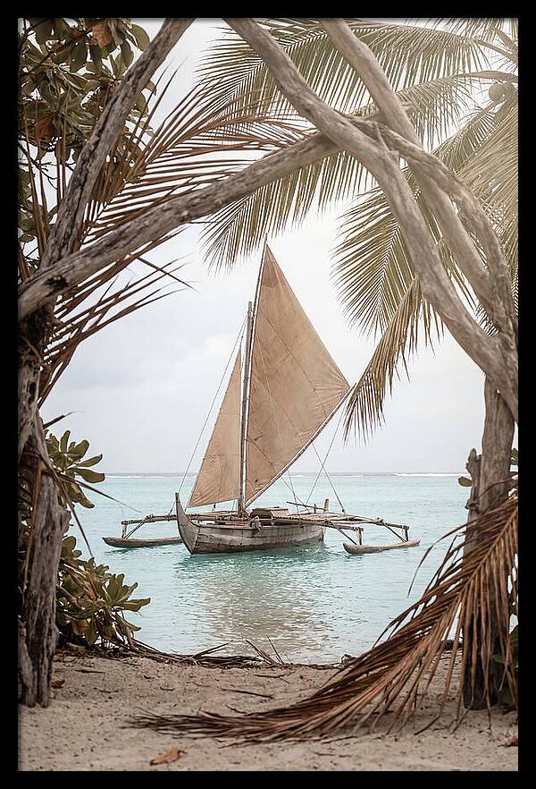 Traditional Outrigger Proa Sailing