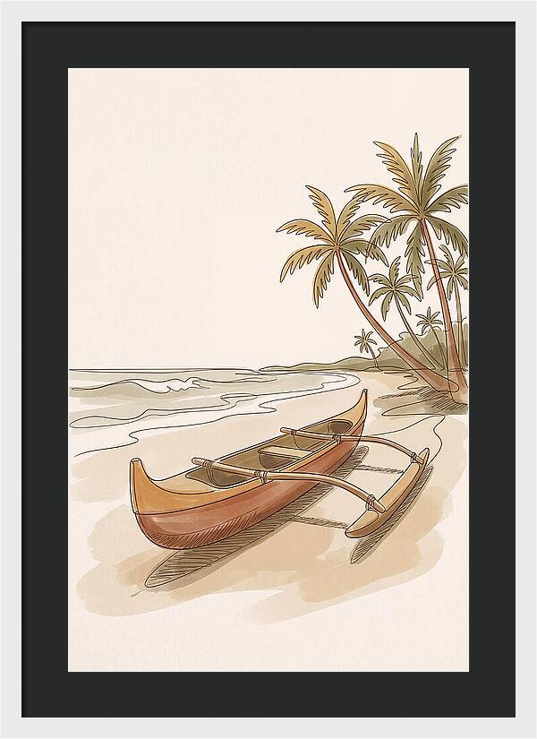 Traditional Polynesian Outrigger Canoe