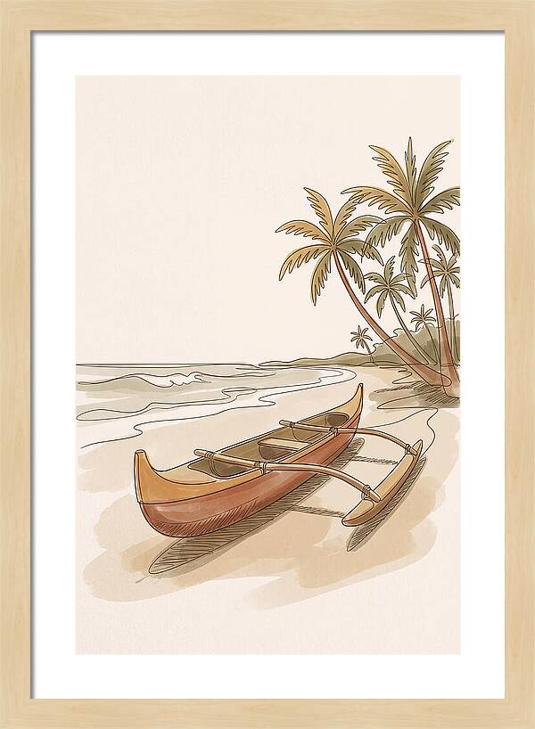 Traditional Polynesian Outrigger Canoe