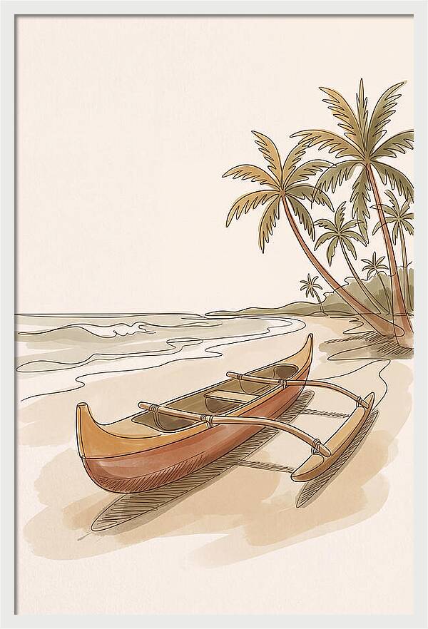 Traditional Polynesian Outrigger Canoe