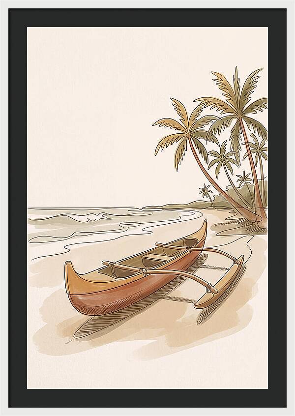 Traditional Polynesian Outrigger Canoe