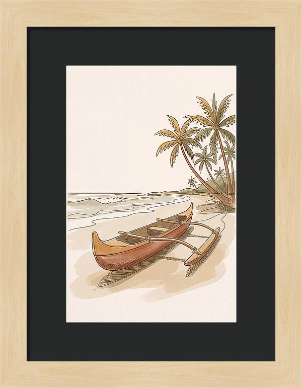 Traditional Polynesian Outrigger Canoe