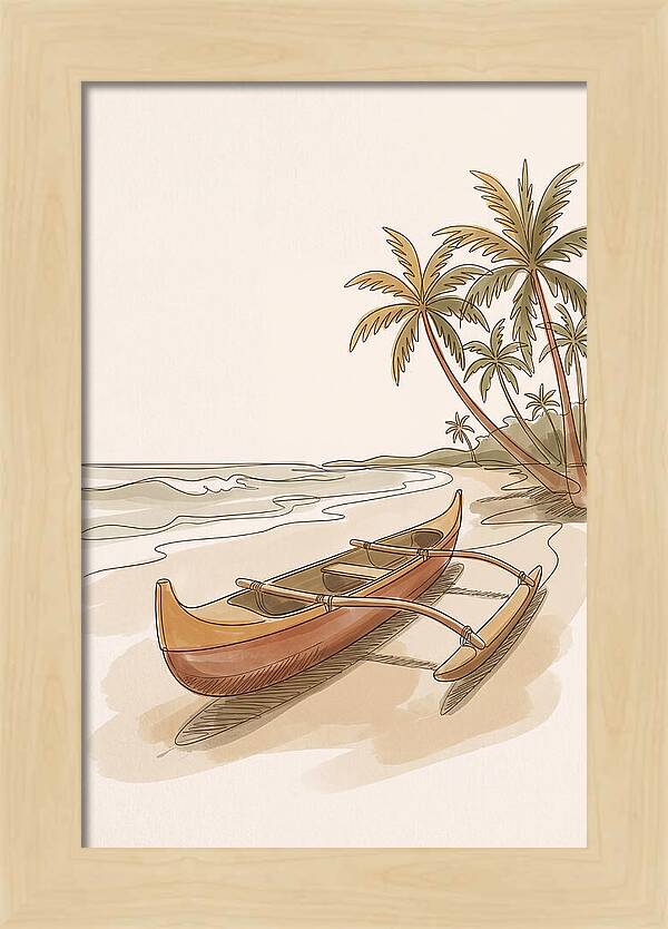 Traditional Polynesian Outrigger Canoe