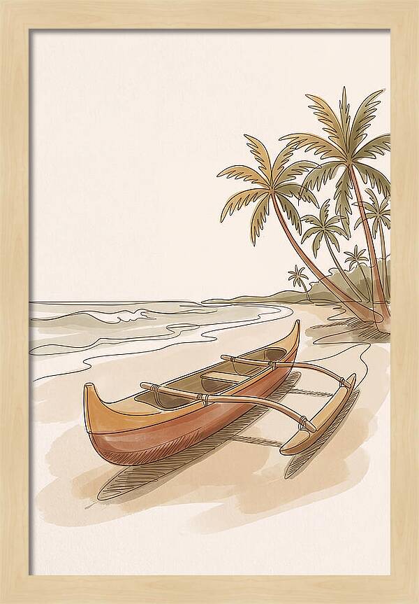 Traditional Polynesian Outrigger Canoe