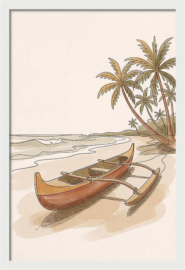 Traditional Polynesian Outrigger Canoe