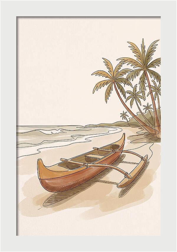 Traditional Polynesian Outrigger Canoe