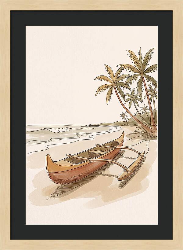 Traditional Polynesian Outrigger Canoe
