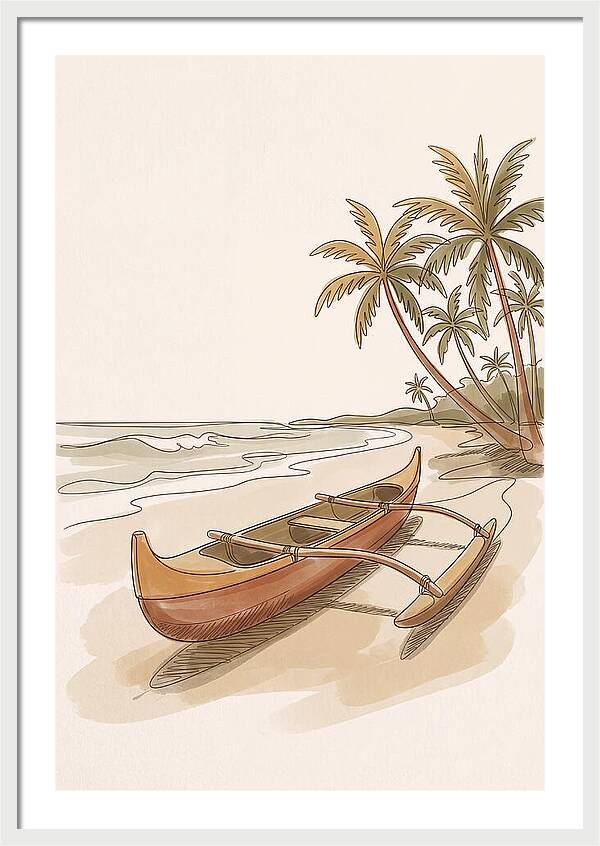 Traditional Polynesian Outrigger Canoe