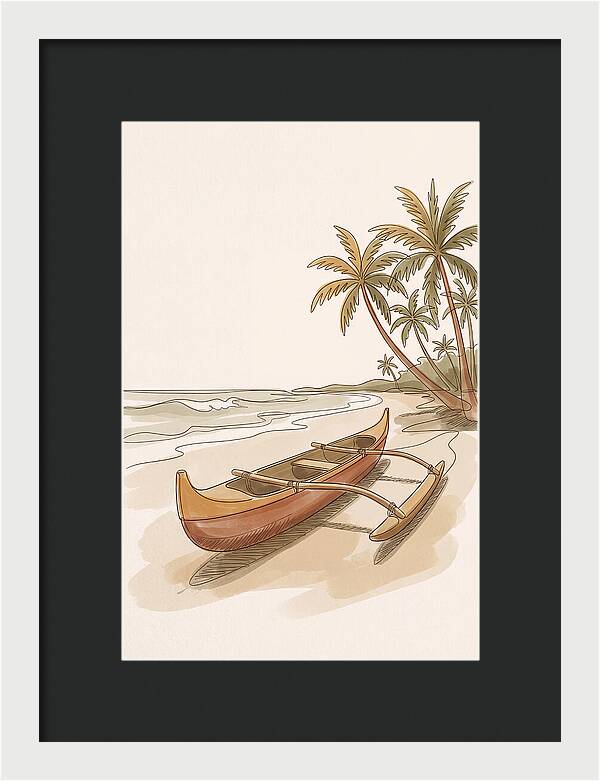 Traditional Polynesian Outrigger Canoe