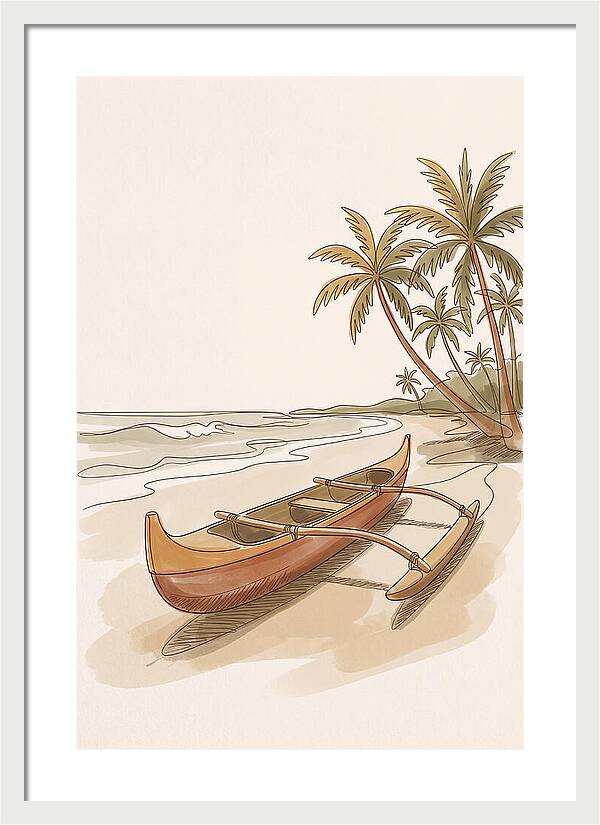 Traditional Polynesian Outrigger Canoe