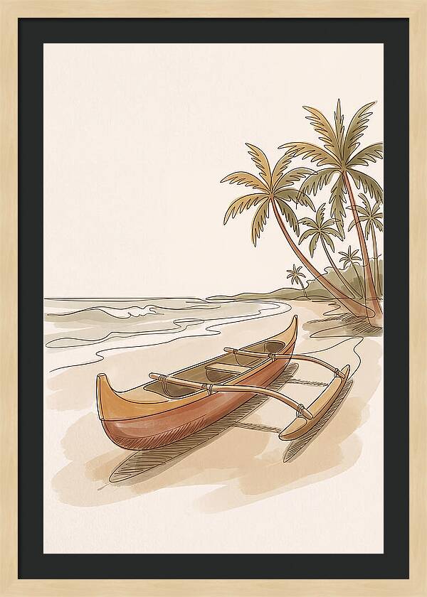 Traditional Polynesian Outrigger Canoe