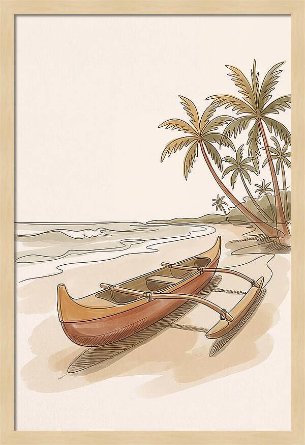 Traditional Polynesian Outrigger Canoe