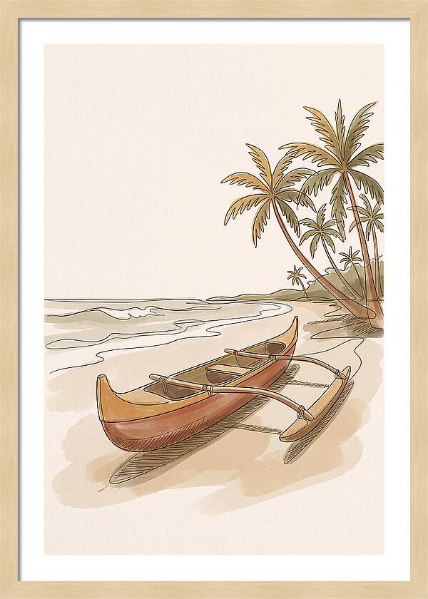 Traditional Polynesian Outrigger Canoe
