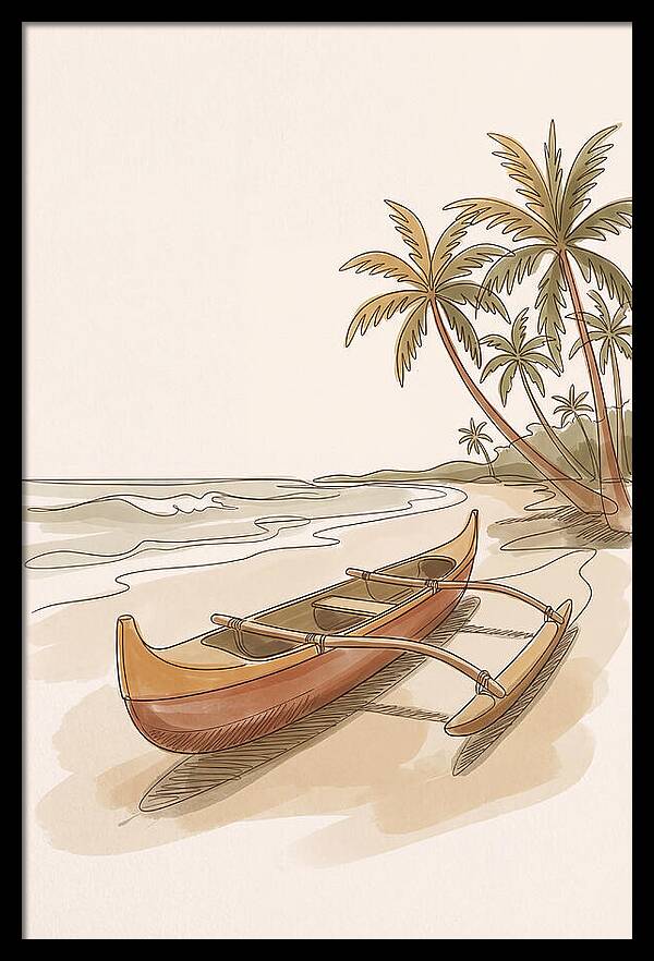 Traditional Polynesian Outrigger Canoe