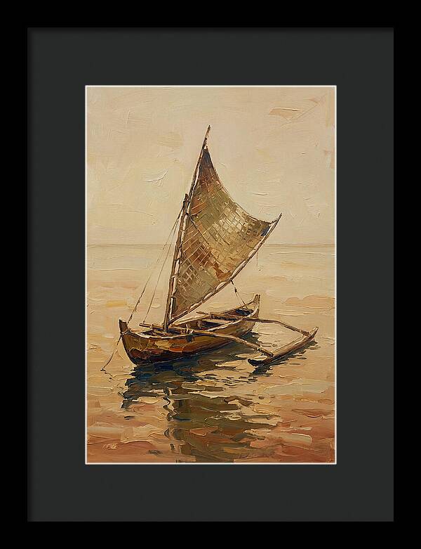 Traditional Sailing Canoe At Dusk