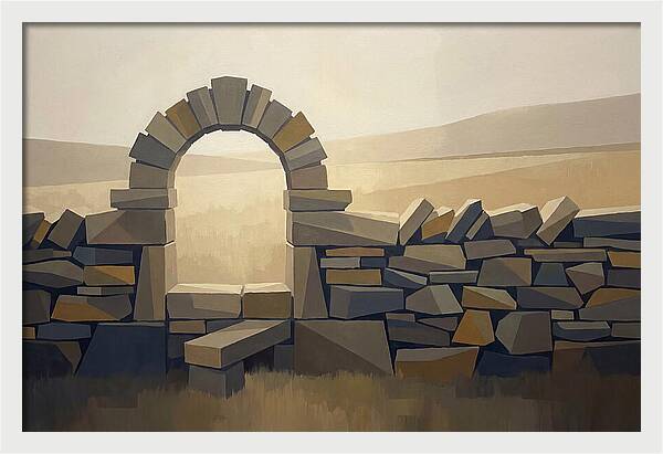 Traditional Stone Stile Through Dry Stone