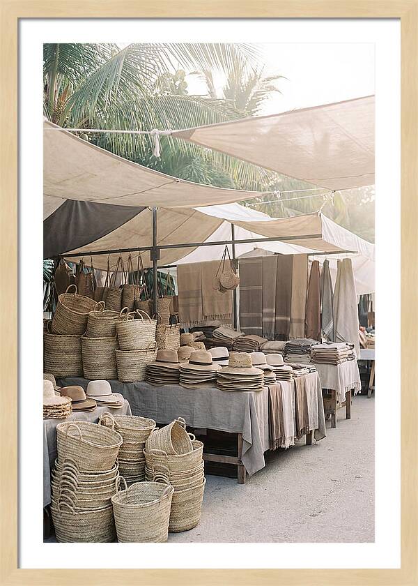 Traditional Tropical Market Scene