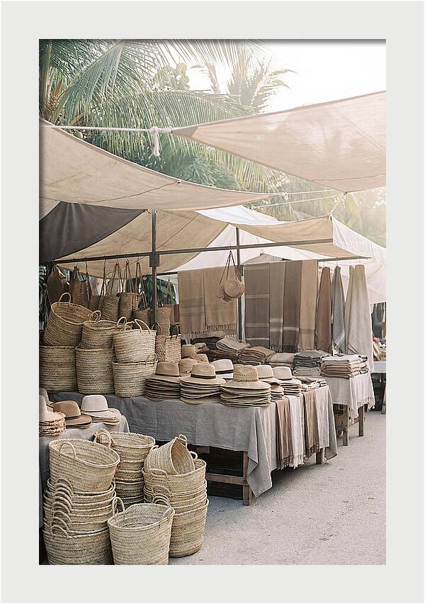 Traditional Tropical Market Scene