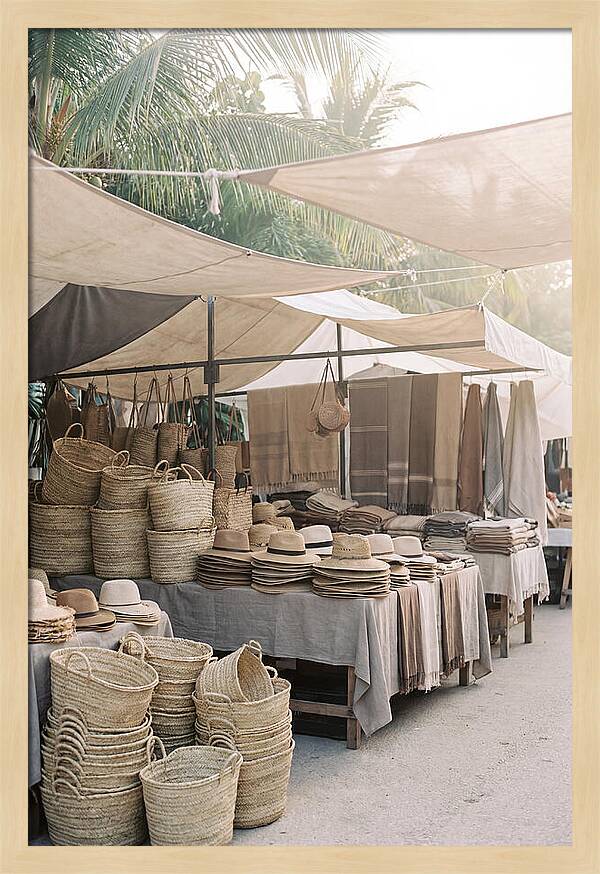 Traditional Tropical Market Scene