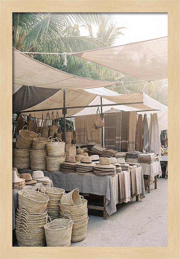 Traditional Tropical Market Scene
