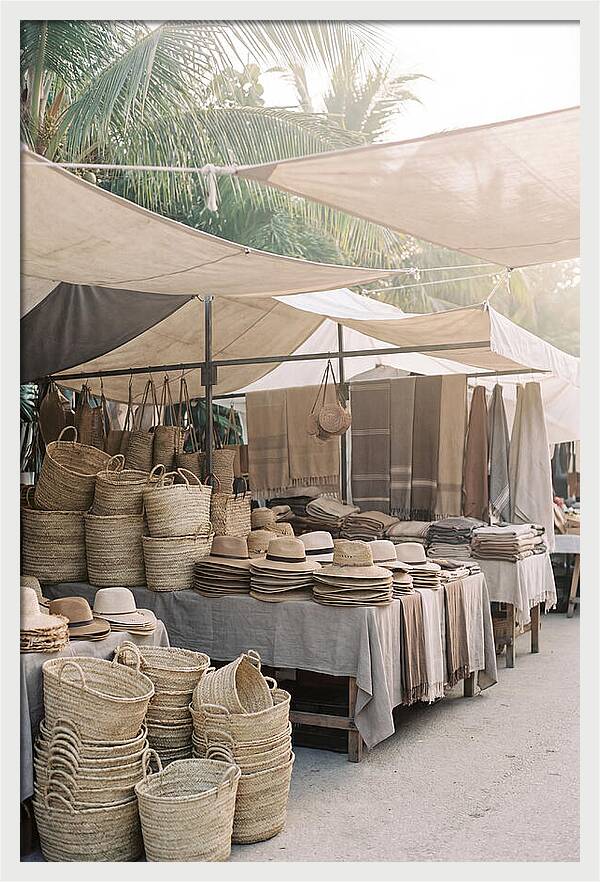 Traditional Tropical Market Scene