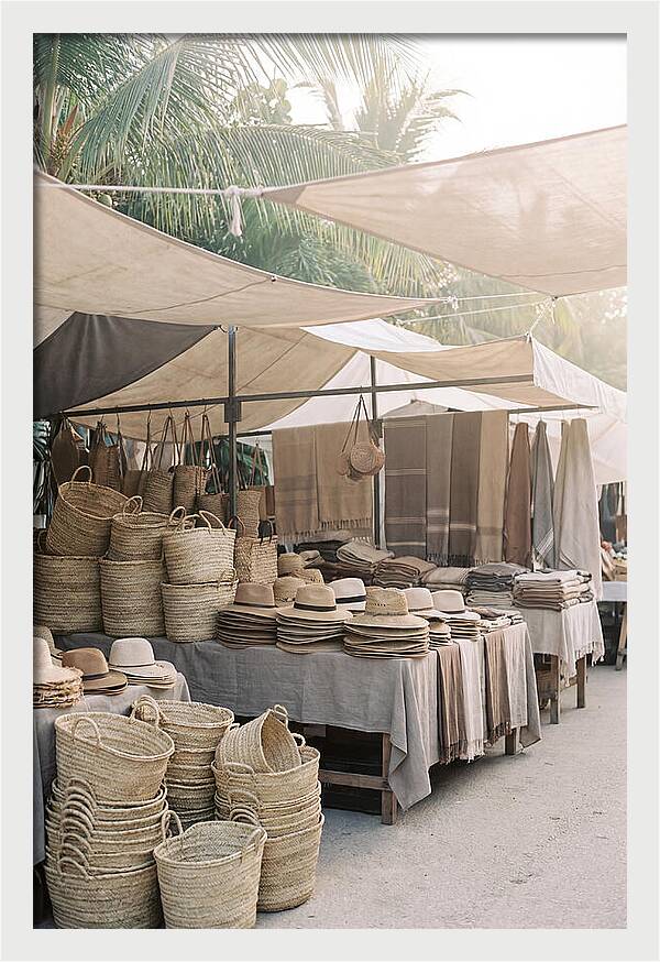 Traditional Tropical Market Scene