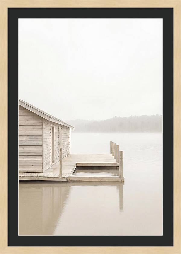 Traditional Wooden Boathouse Serenity
