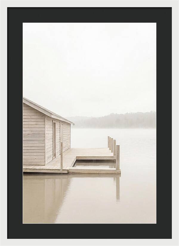 Traditional Wooden Boathouse Serenity