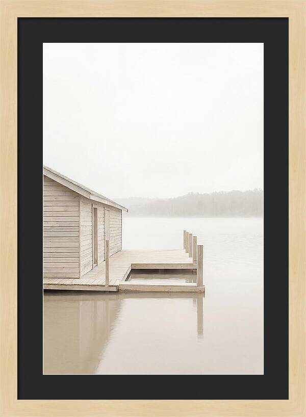 Traditional Wooden Boathouse Serenity