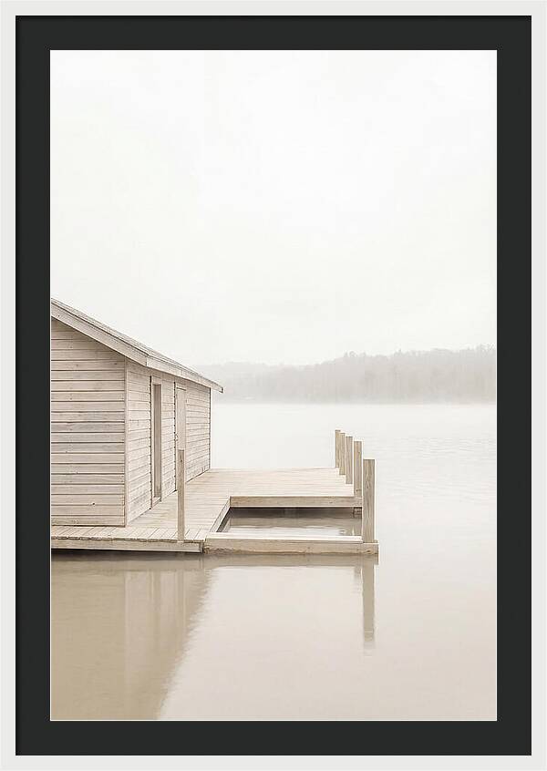 Traditional Wooden Boathouse Serenity