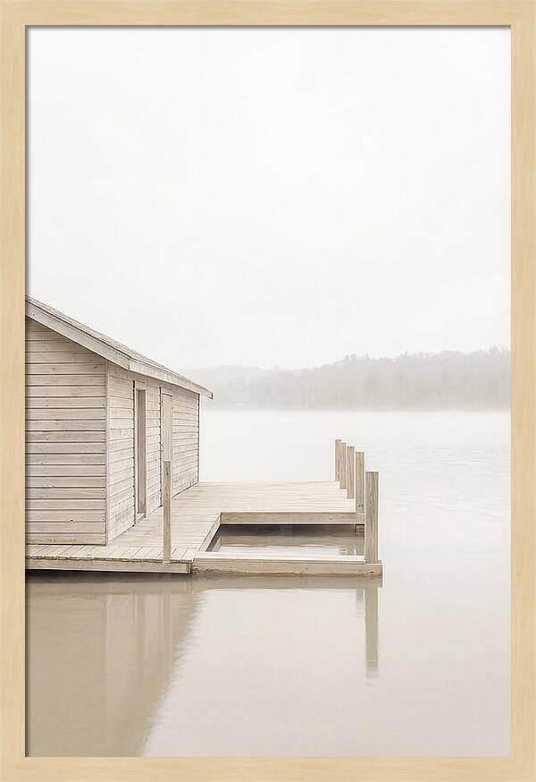 Traditional Wooden Boathouse Serenity
