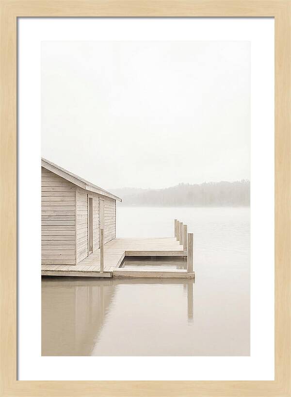 Traditional Wooden Boathouse Serenity