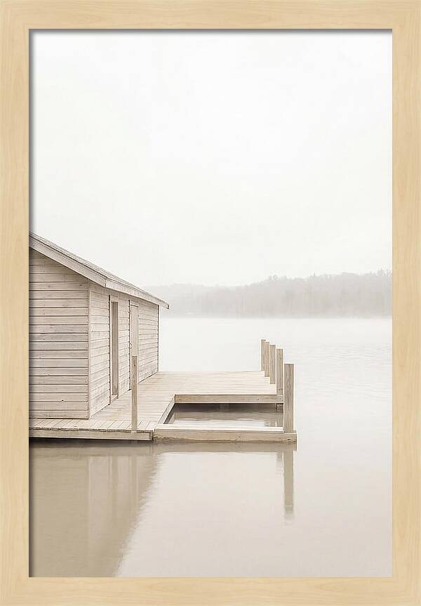 Traditional Wooden Boathouse Serenity