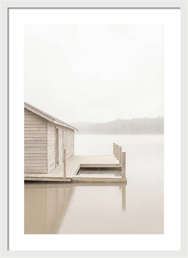 Traditional Wooden Boathouse Serenity