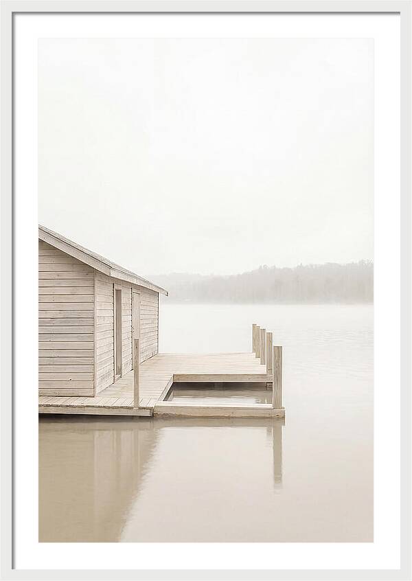 Traditional Wooden Boathouse Serenity