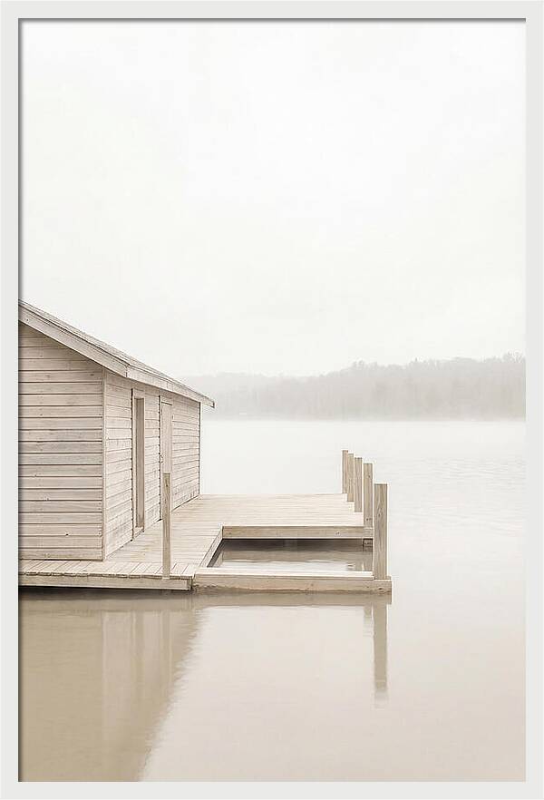 Traditional Wooden Boathouse Serenity