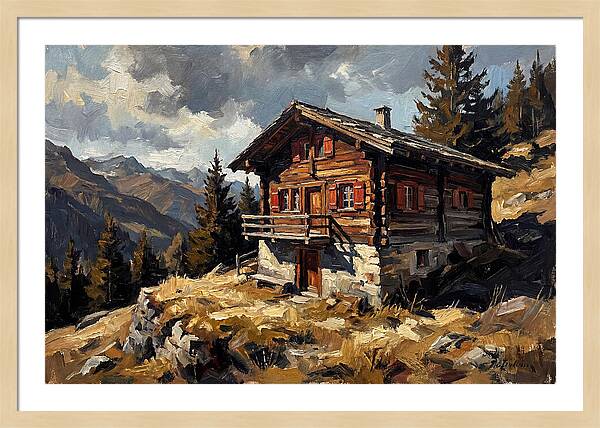 Traditional Wooden Chalet In Nature