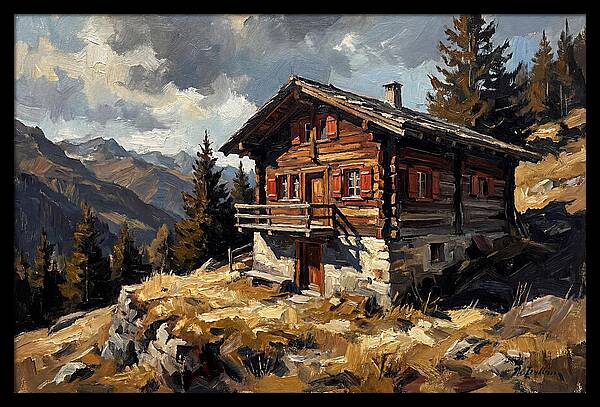 Traditional Wooden Chalet In Nature