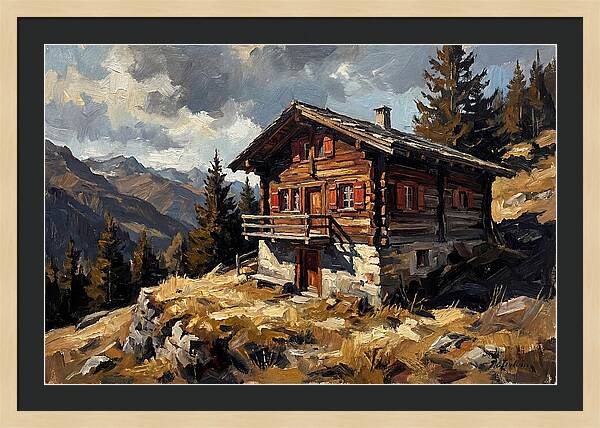Traditional Wooden Chalet In Nature