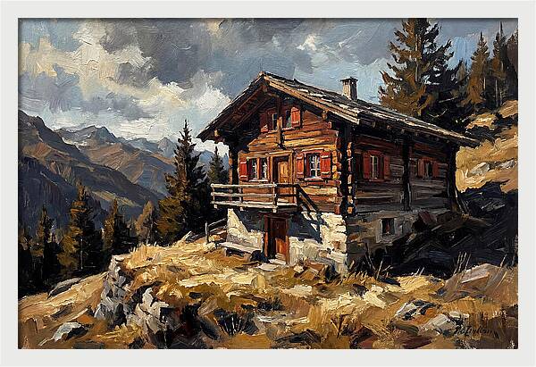 Traditional Wooden Chalet In Nature