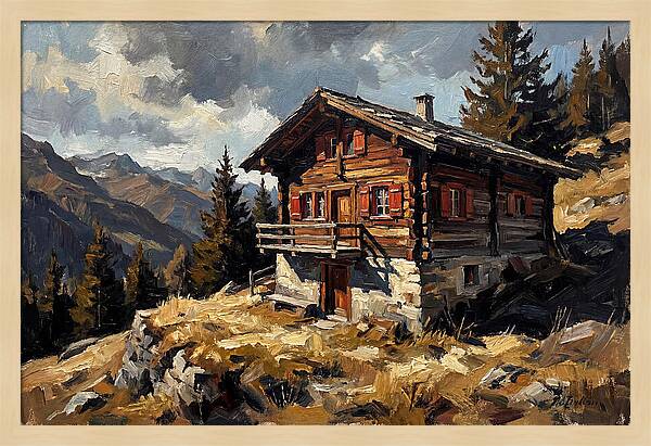 Traditional Wooden Chalet In Nature