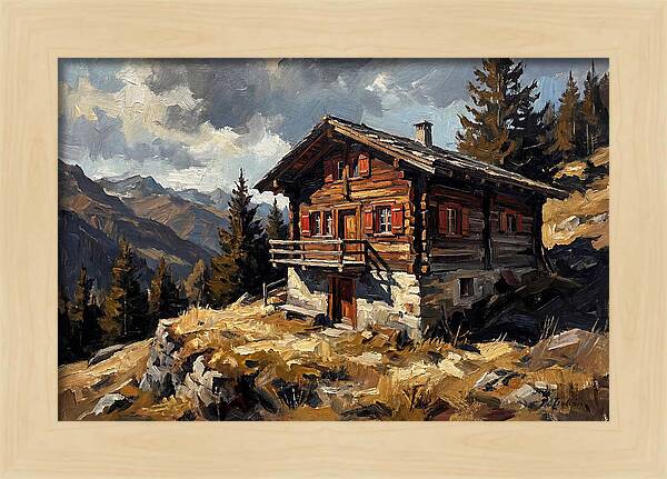 Traditional Wooden Chalet In Nature