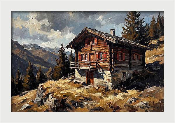 Traditional Wooden Chalet In Nature