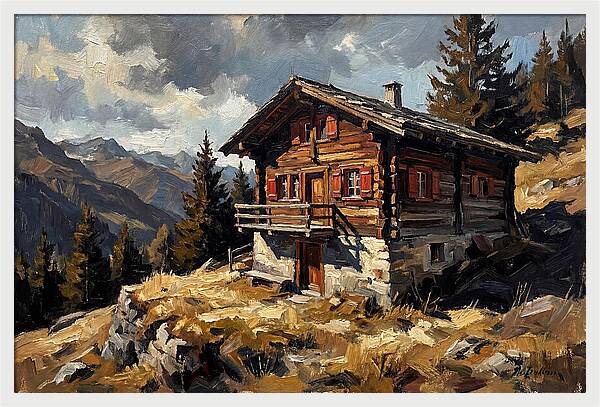 Traditional Wooden Chalet In Nature