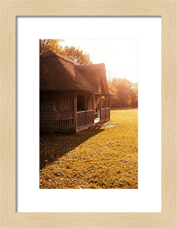 Traditional Wooden Cricket Pavilion